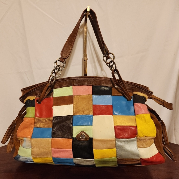 Vintage Hara genuine leather patchwork - Picture 1 of 12